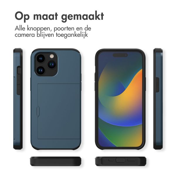 imoshion Backcover met pasjeshouder Apple iPhone 14 Pro - Donkerblauw