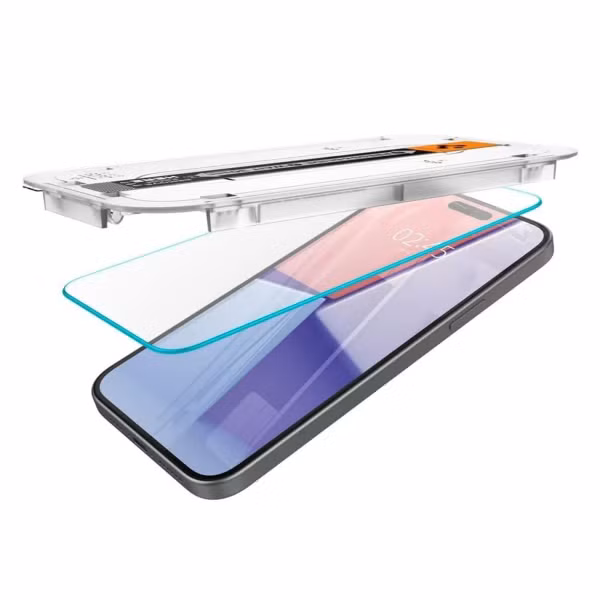Spigen EZ Fit Glas.tR met Applicator - 1 pack Apple iPhone 15