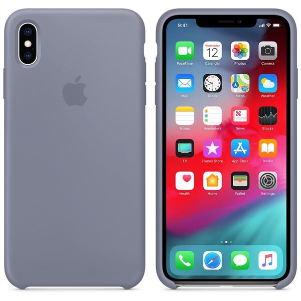 Apple Silicone Backcover iPhone Xs Max - Lavender Gray