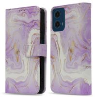 imoshion Design Bookcase Motorola Moto G34 - Purple Marble