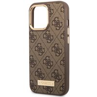 Guess 4G Logo Monogram Backcover MagSafe Apple iPhone 14 Pro - Bruin