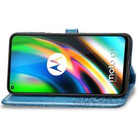 Mandala Bookcase Motorola Moto G9 Plus - Turquoise