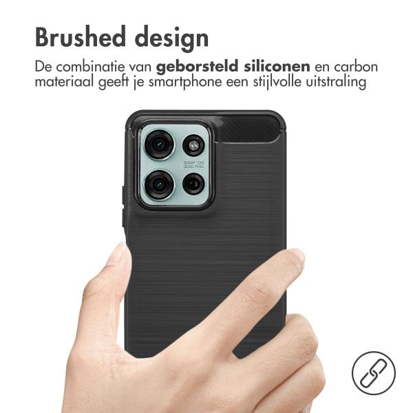 imoshion Brushed Backcover Motorola Moto G75 5G - Zwart