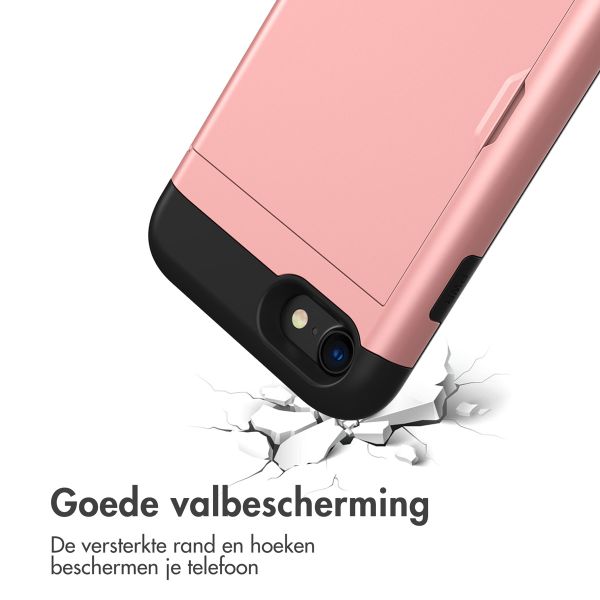 imoshion Backcover met pasjeshouder iPhone SE (2022 / 2020) / 8 / 7 - Rosé Goud