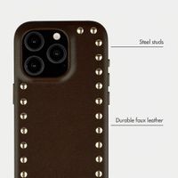 Selencia Studs Back Cover with MagSafe Apple iPhone 15 Pro - Cacao Crush