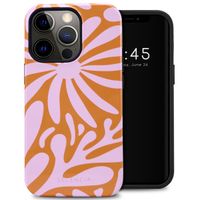 Selencia Vivid Tough Backcover iPhone 13 Pro - Modern Bloom Pink