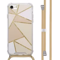 imoshion Design hoesje met koord Apple iPhone SE (2022 / 2020) / 8 / 7 - Beige Graphic