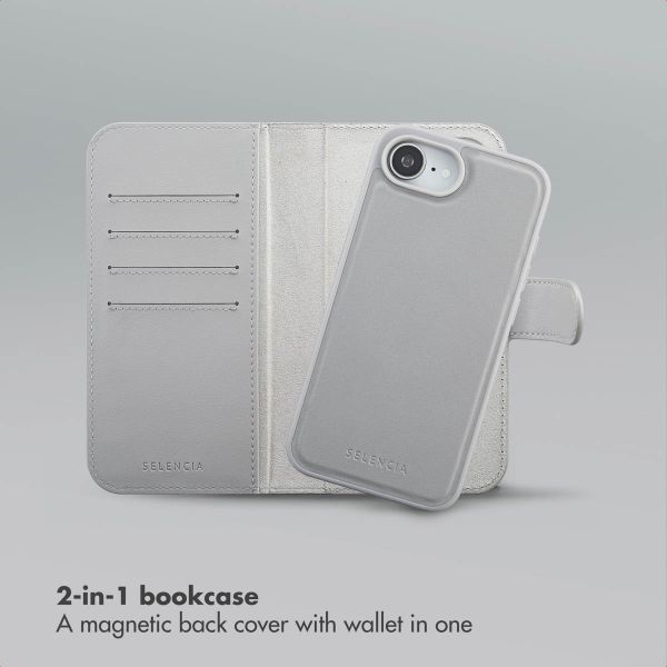 Selencia Olyn Detachable Bookcase with MagSafe Apple iPhone 17e / 16e - Grey
