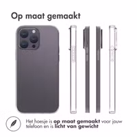 Accezz Clear Backcover Apple iPhone 15 Pro Max - Transparant