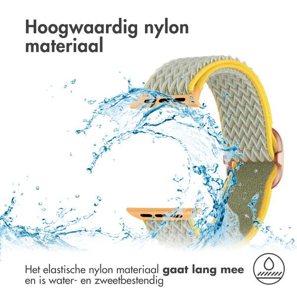 imoshion Elastisch nylonbandje Apple Watch Series 1 t/m 11 / SE / Ultra (44/45/46/49 mm) - Lichtgroen
