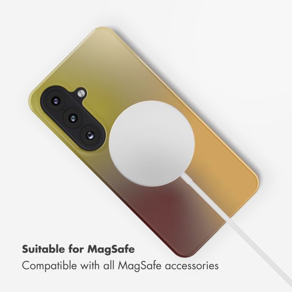 Selencia Vivid Back Cover with MagSafe Samsung Galaxy S26 - Gradient Olive Dust