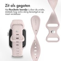 imoshion Gegraveerd siliconen bandje Apple Watch Series 1 t/m 9 / SE (38/40/41 mm) | Series 10 (42 mm) - Roze