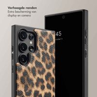 Selencia Nova Backcover met koord en pashouder Samsung Galaxy S24 Ultra - Leopard