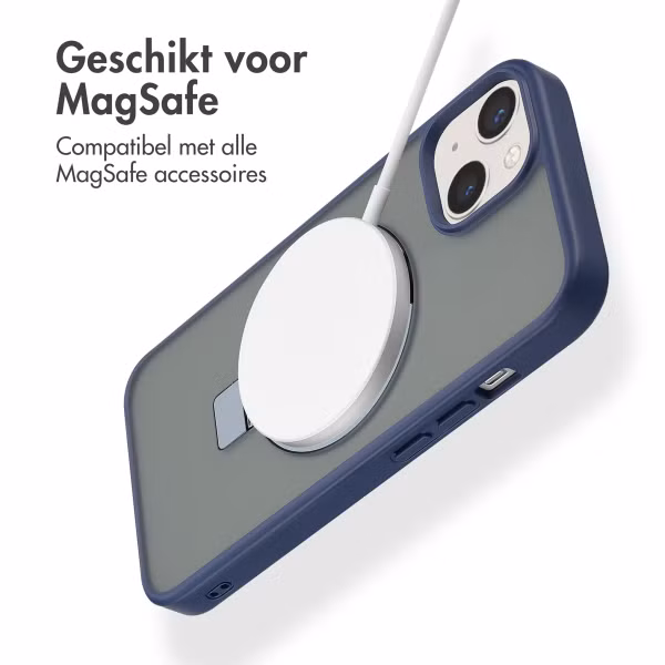 Accezz Ring Stand Backcover met MagSafe Apple iPhone 14 - Blauw