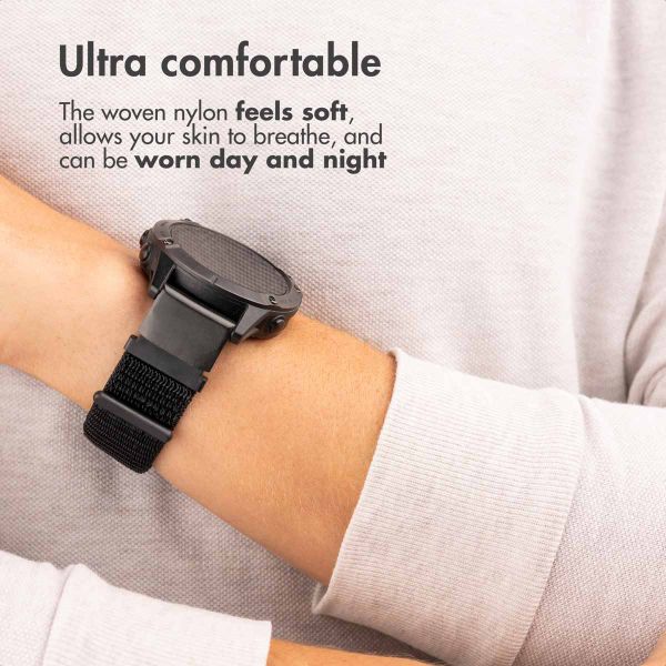imoshion QuickFit® Nylon Band - Garmin 20 mm Connector - Size L/XL - Black