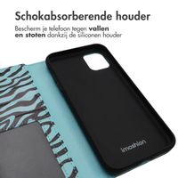 imoshion Design Bookcase iPhone 11 - Black Blue Stripes