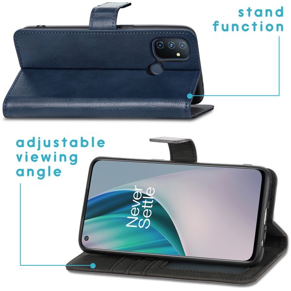 imoshion Luxe Bookcase OnePlus Nord N100 - Donkerblauw