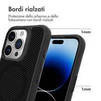 imoshion Rugged Hybrid Carbon Case met MagSafe Apple iPhone 15 Pro Max - Zwart