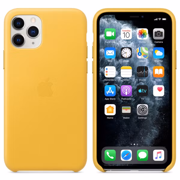 Apple Leather Backcover Apple iPhone 11 Pro - Meyer Lemon