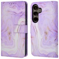 imoshion Design Bookcase Samsung Galaxy S24 Plus - Purple Marble