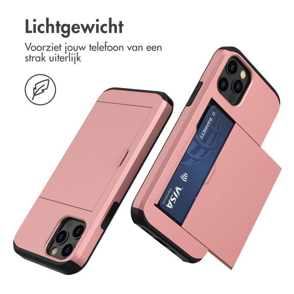 imoshion Backcover met pasjeshouder Apple iPhone 12 (Pro) - Rosé Goud