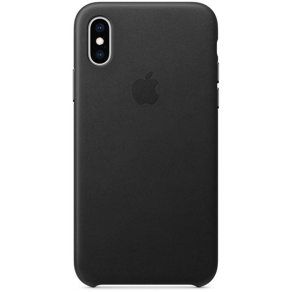 Apple Leather Backcover iPhone Xs - Black