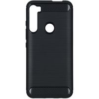 Brushed Backcover Motorola One Fusion Plus - Zwart