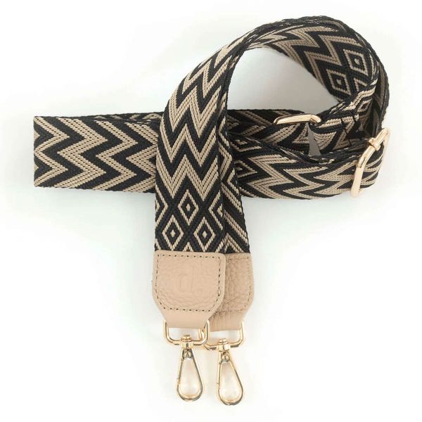 Dutchies Phone Strap - Universeel verstelbaar telefoonkoord - Tribal Chevron / Beige