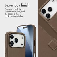 Accezz 2-in-1 Leather Bookcase with MagSafe Apple iPhone 17 Pro - Coffee Brown