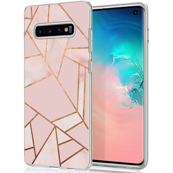 imoshion Design hoesje Samsung Galaxy S10 - Grafisch Koper / Roze