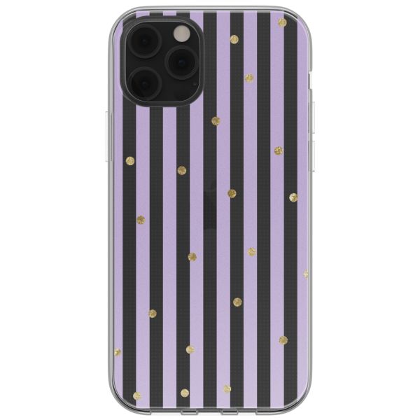 imoshion  Design hoesje iPhone 12 (Pro) - Sparkle Lines Lavender