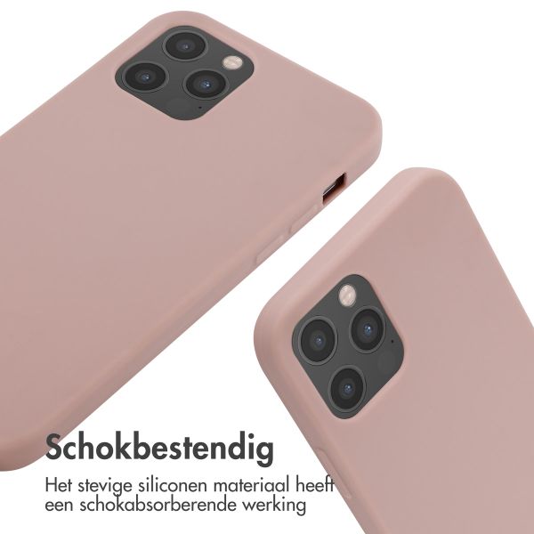 imoshion Siliconen hoesje met koord Apple iPhone 12 (Pro) - Sand Pink