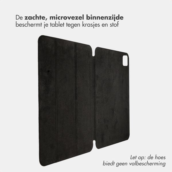 Accezz Leather Trifold Bookcase Apple iPad Pro 13 (2025) M5 / (2024) M4 - Zwart