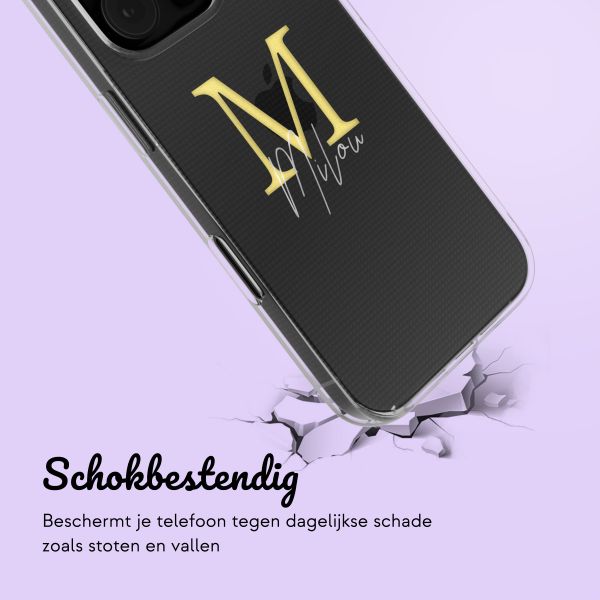 Gepersonaliseerd hoesje met letter iPhone 16 Pro - Transparant