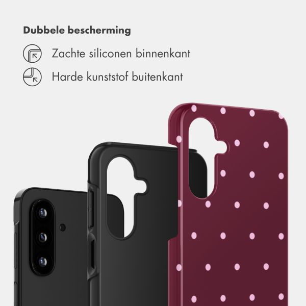 Selencia Vivid Backcover Samsung Galaxy A17 (5G) / (4G) - Happy Dots Burgundy