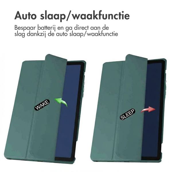 imoshion Trifold Hardcase Bookcase Samsung Galaxy Tab A9 Plus - Groen