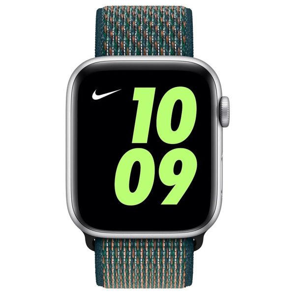 Apple Nike Sport Loop Band Apple Watch Series 1-10 / SE / Ultra (2) - 42/44/45/46/49 mm - Hyper Crimson / Neptune Green