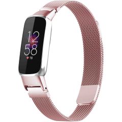 imoshion Milanees magnetisch bandje Fitbit Luxe - Maat S - Roze