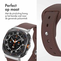 imoshion Lederen bandje Samsung Galaxy Watch Ultra (2024/2025) - Donkerbruin