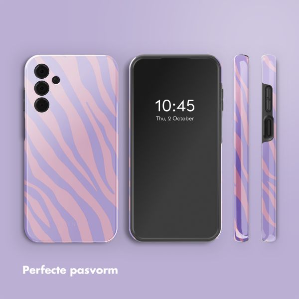 Selencia Vivid Tough Backcover Samsung Galaxy A15 (5G/4G) - Zebra Light Pink Lilac