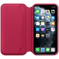 Apple Leather Folio Bookcase iPhone 11 Pro - Raspberry