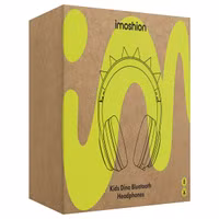 imoshion Kids Dino Bluetooth Headphones - Kinder koptelefoon met decibelbegrenzer - Draadloze koptelefoon + AUX kabel - Petrol Green / Orange