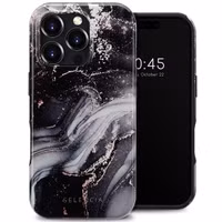 Selencia Vivid Backcover met MagSafe Apple iPhone 16 Pro - Chic Marble Black