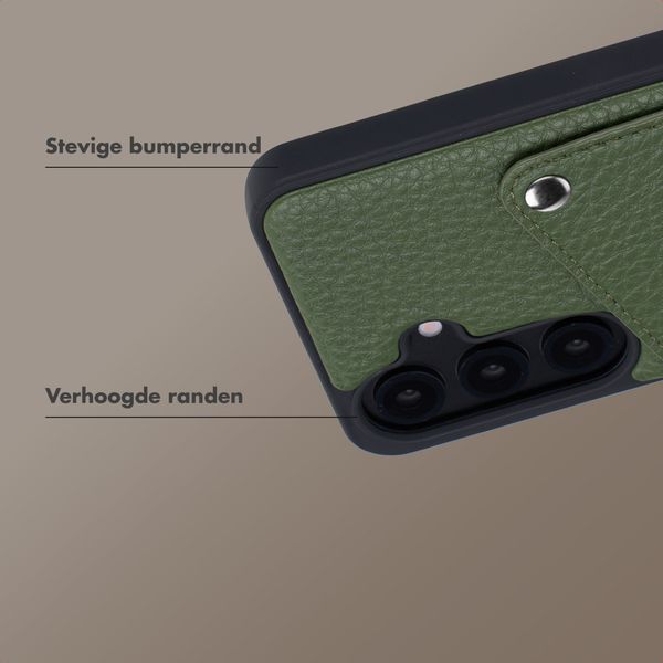 Selencia Riva Backcover met Pashouder Samsung Galaxy S25 / S24 - Sage Green