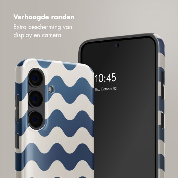 Selencia Vivid Tough Backcover Samsung Galaxy S24 - Wave Vibes Classic Blue
