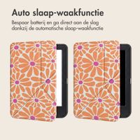 imoshion Design Vouwbare Bookcase Kobo Clara Colour / BW - Orange Flowers Connect