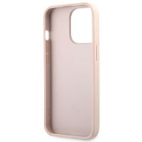 Guess 4G Metal Logo Backcover iPhone 13 - Roze / Goud