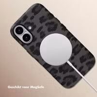 Selencia Sabi Backcover Panterprint met MagSafe Apple iPhone 16 - Midnight Black