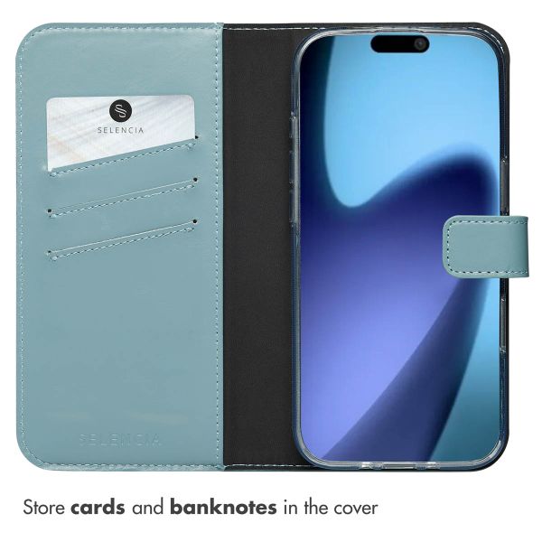 Selencia Genuine Leather Book Case Apple iPhone Air - Air Blue