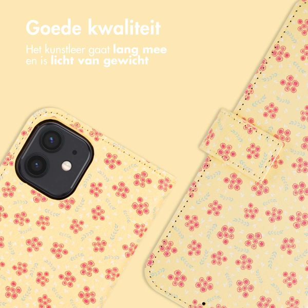 imoshion Design Bookcase iPhone 12 (Pro) - Sunny Yellow Petite Flowers